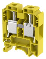 ELKAY KUT25/ YELLOW DIN Rail Mount Terminal Block, Feed Thru, 2 Ways, 10 AWG, 2 AWG, 25 mm², Screw, 101 A