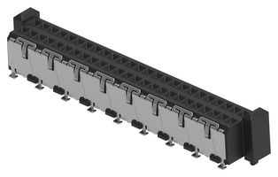ERNI - TE CONNECTIVITY 254876-E Mezzanine Connector, Blindmate, Receptacle, 1 mm, 2 Rows, 50 Contacts, Surface Mount Straight