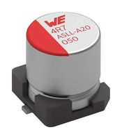 WURTH ELEKTRONIK 865061457001 SMD Aluminium Electrolytic Capacitor, Radial Can - SMD, 3.3 µF, 450 V, 5000 hours @ 105°C, Polar