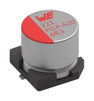 WURTH ELEKTRONIK 875105744003 Polymer Aluminium Electrolytic Capacitor, 15 µF, 50 V, Radial Can - SMD, 0.08 ohm