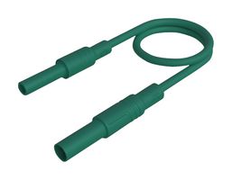 HIRSCHMANN TEST AND MEASUREMENT 934045104 Banana Test Lead, 4mm Banana Plug, Shrouded, 4mm Banana Socket, Shrouded, 19.7 ", 500 mm, Green