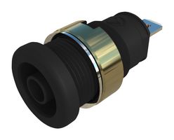 HIRSCHMANN TEST AND MEASUREMENT 972355200 Banana Test Connector, Socket, Panel Mount, 25 A, 1 kV, Nickel Plated Contacts, Black