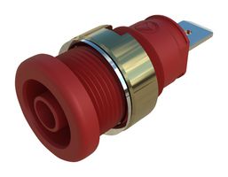 HIRSCHMANN TEST AND MEASUREMENT 972356201 Banana Test Connector, Socket, Panel Mount, 32 A, 1 kV, Nickel Plated Contacts, Red