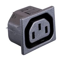 BULGIN LIMITED PX0695/20/63 IEC Power Connector, IEC F Outlet, 10 A, 250 VAC, Quick Connect, Panel Mount, Snap-In, PX Series