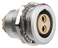LEMO EGG.1B.302.CLL Circular Connector, Standard Circular Connector, 1B Series, Panel Mount Receptacle, 2 Contacts