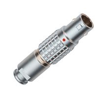 LEMO FGG.2B.302.CLAD92Z Circular Connector, Standard Circular Connector, 2B Series, Straight Plug, 2 Contacts, Solder Pin