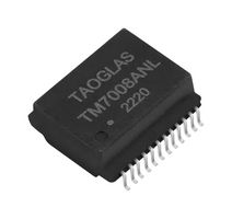 TAOGLAS TM7008ANL Ethernet & LAN Transformer, 10G Base-T PoE+, 1 Port, 1CT:1CT, 120 µH, 1.5 kVrms, Surface Mount