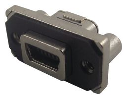 AMPHENOL COMMUNICATIONS SOLUTIONS MUSBB151M0 USB Sealed Connector, Mini USB Type B, USB 2.0, Receptacle, 5 Position, Panel Mount, IP67