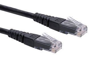 ROLINE 21.15.1535 Ethernet Cable, Cat6, RJ45 Plug to RJ45 Plug, UTP (Unshielded Twisted Pair), Black, 1 m, 3.3 ft