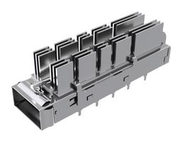 AMPHENOL COMMUNICATIONS SOLUTIONS UE36C1621106A4A Cage, QSFP-DD, 1 x 1 (Single), With Heat Sink, With Light Pipe, Press-Fit
