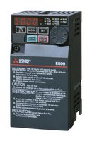 MITSUBISHI FR-E820S-0015-4-60 Inverter, Induction/Permanent Magnet Motor, 1-Phase, 1.5 A, 200-240 VAC, 200W, IP20, FR-E800 Series