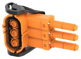TE CONNECTIVITY 1-2286950-5 Cable Assembly, High Voltage Automotive, Wire to Board 90° Receptacle to Free End, 3 Ways, 1 Row