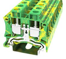 METWAY ELECTRICAL INDUSTRIES DC10-PE-11020000011 DIN Rail Mount Terminal Block, 2 Ways, 20 AWG, 6 AWG, 10 mm², Screw