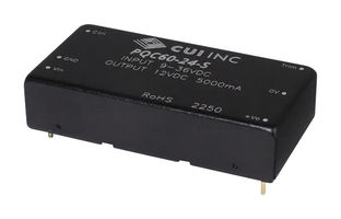 CUI PQC60-24-S24 Isolated Through Hole DC/DC Converter, ITE, DIP, 4:1, 60 W, 1 Output, 24 V