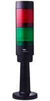 AUER SIGNAL CT5-Q02 Signal Tower, Modular, Steady, 8 Tone, Green/Red, IP65, 24V, 50mm Dia, Modul-Compete 50 Series