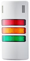 AUER SIGNAL HD90-Q81 Signal Tower, Flashing/Steady, Pulse/Steady, Green/Orange/Red, IP65, 240VAC, Half-Dome Series