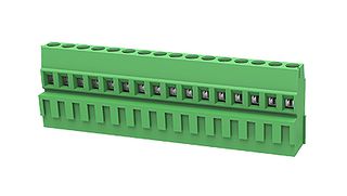 MULTICOMP PRO MP012041 Wire-To-Board Terminal Block, 5 mm, 16 Ways, 28 AWG, 12 AWG, 2.5 mm², Screw