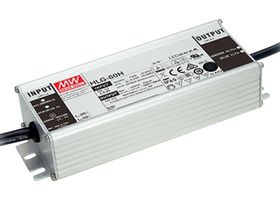 MEAN WELL HLG-60H-C350A LED Driver, LED Lighting, 70 W, 200 V, 350 mA, Constant Current, 90 VAC