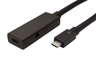 ROLINE 12.04.1105 USB Cable, Type C Plug to Type C Receptacle, 5 m, 16.4 ft, USB 3.2, Black