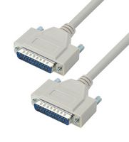L-COM CRMN25MM-1 Computer Cable, D Subminiature Plug, 25 Way, D Subminiature Plug, 25 Way, 1 ft, 304.8 mm