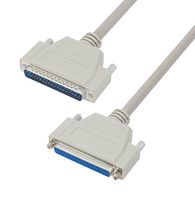 L-COM CRMN37MF-2.5 Computer Cable, D Subminiature Plug, 37 Way, D Subminiature Socket, 37 Way, 2.5 ft, 762 mm