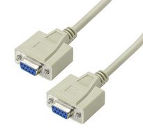 L-COM CRMN9FF-1 Computer Cable, D Subminiature Socket, 9 Way, D Subminiature Socket, 9 Way, 1 ft, 304.8 mm