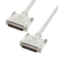 L-COM CS2N25MM-2.5 Computer Cable, D Subminiature Plug, 25 Way, D Subminiature Plug, 25 Way, 2.5 ft, 762 mm