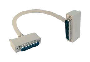 L-COM CSMNRA25-3MM-5 Computer Cable, D Subminiature Plug, 25 Way, D Subminiature Plug, 25 Way, 90°, 5 ft, 1.5 m