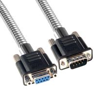 L-COM CSMT9MF-2.5 Computer Cable, D Subminiature Plug, 9 Way, D Subminiature Socket, 9 Way, 2.5 ft, 762 mm