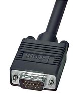 L-COM CTL3VGAMM-50B Computer Cable, D Subminiature H/D Plug, 15 Way, D Subminiature H/D Plug, 15 Way, 50 ft, 15.24 m