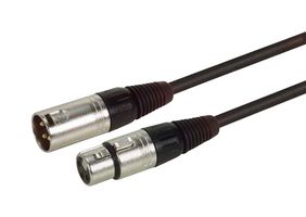 L-COM CAXLR2XLR-15 Audio / Video Cable Assembly, XLR Plug, 3 Way, XLR Socket, 3 Way, 15 ft, 4.6 m, Black