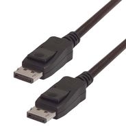 L-COM DPCAZMM-1 Audio / Video Cable Assembly, DisplayPort Plug, DisplayPort Plug, 3.3 ft, 1 m, Black