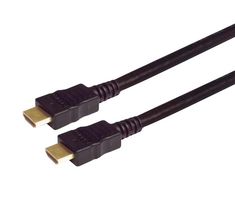 L-COM HDCABK-1 Audio / Video Cable Assembly, HDMI Plug, HDMI Plug, 3.3 ft, 1 m, Black, HDCA Series