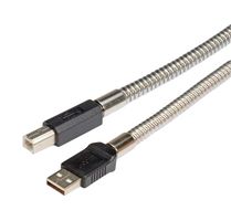 L-COM CSMUAB-MT-1M USB Cable, Type A Plug to Type B Plug, 1 m, 3.3 ft, USB 2.0, Black