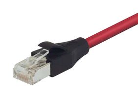 L-COM TRD695DSZ-RED-3 Ethernet Cable, Cat6, RJ45 Plug to RJ45 Plug