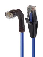 L-COM TRD695RA1BL-2 Ethernet Cable, Cat6, 90° RJ45 Plug to RJ45 Plug, UTP (Unshielded Twisted Pair), Blue, 609.6 mm