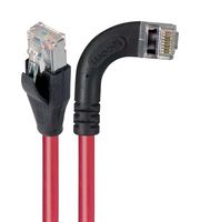 L-COM TRD695SRA7RD-2 Ethernet Cable, Cat6, 90° RJ45 Plug to RJ45 Plug, FTP (Foiled Twisted Pair), Red, 609.6 mm, 2 ft