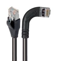 L-COM TRD695SZRA7BLK-10 Ethernet Cable, Cat6, 90° RJ45 Plug to RJ45 Plug, FTP (Foiled Twisted Pair), Black, 3.05 m, 10 ft