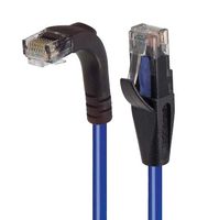 L-COM TRD815RABL-2 Ethernet Cable, Cat5e, 90° RJ45 Plug to RJ45 Plug, UTP (Unshielded Twisted Pair), Blue, 609.6 mm