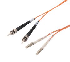L-COM FODST50-LC-05 Fibre Optic Cable, Multimode, 2 Fibres, 50µm/125µmDia, ST-LC Duplex, 5m