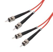 L-COM FODST-RD-02 Fibre Optic Cable, Multimode, 2 Fibres, 62.5µm/125µmDia, ST-ST Duplex, 2m