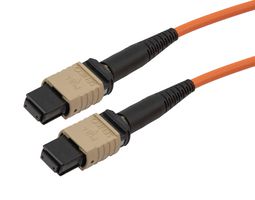 L-COM MPFF12OM2AZ-5 Fibre Optic Cable, Multimode, 12 Fibres, 50µm/125µmDia, MPO-MPO Jack, 5m