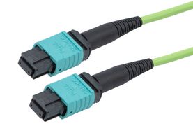 L-COM MPFF8OM5AP-5 Fibre Optic Cable, Multimode, 8 Fibres, 50µm/125µmDia, MPO-MPO Jack, 5m