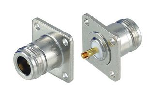 L-COM ANF-4000 RF / Coaxial Connector, N Coaxial, Straight Flanged Jack, Solder Cup, 50 ohm, Brass