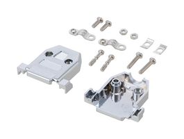 L-COM SDC15M D Sub Backshell, DA, 180°, Metallised ABS (Acrylonitrile Butadiene Styrene) Body