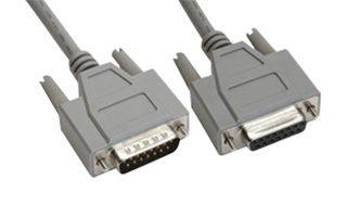 AMPHENOL CABLES ON DEMAND CS-DSDMDB15MF-005 Computer Cable, D Subminiature Plug, 15 Way, D Subminiature Socket, 15 Way, 5 ft, 1.52 m, Grey