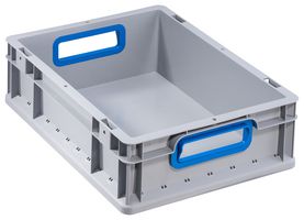 ALLIT 456720 Euro Container, 300 mm L x 400 mm W x 120 mm H, Blue, Grey