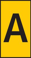 HELLERMANNTYTON 561-01014 WIC1-A-PA66-YE Wire Marker, Snap On Pre Printed, A, Black, Yellow, 5mm x 6.4mm, 2.8 mm