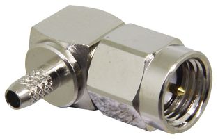 TE CONNECTIVITY - LINX CONSMA012 RF / Coaxial Connector, SMA Coaxial, Right Angle Plug, Crimp, 50 ohm, RG174, Brass