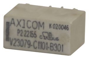 TE CONNECTIVITY - AXICOM V23079B1203B301 Signal Relay, 12 VDC, DPDT, 2 A, P2/V23079 Series, Through Hole, Latching Dual Coil